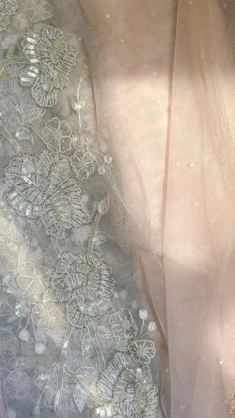 Powder pink Chandani saree - 3