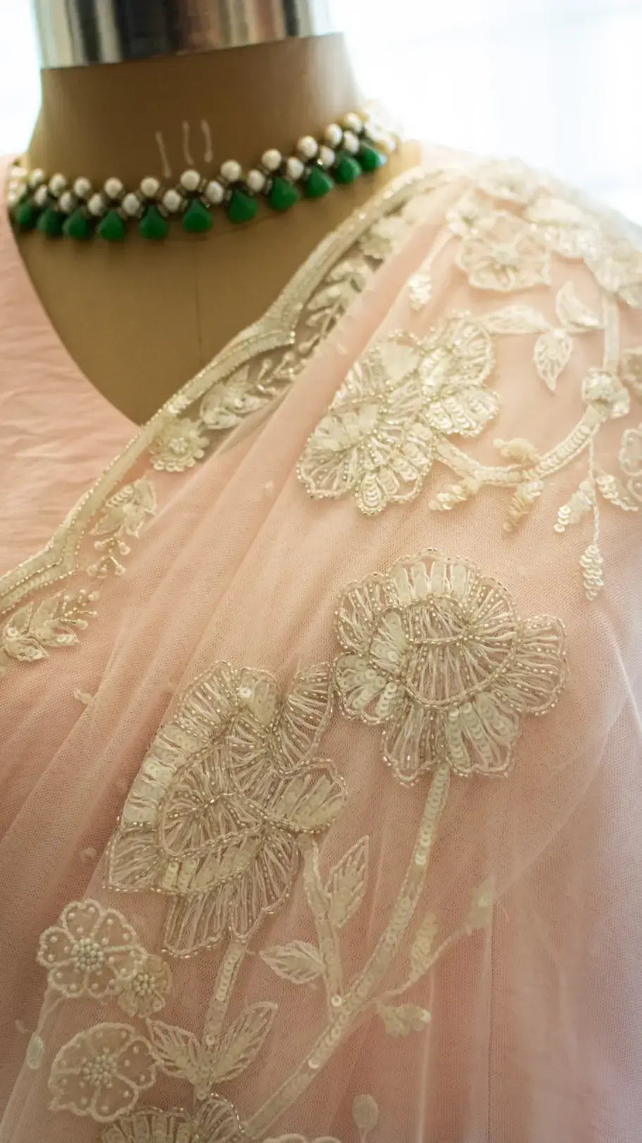 Powder pink Chandani saree - 2
