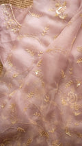 Mauve Tarika : Pure organza silk saree with all over jaal - 1